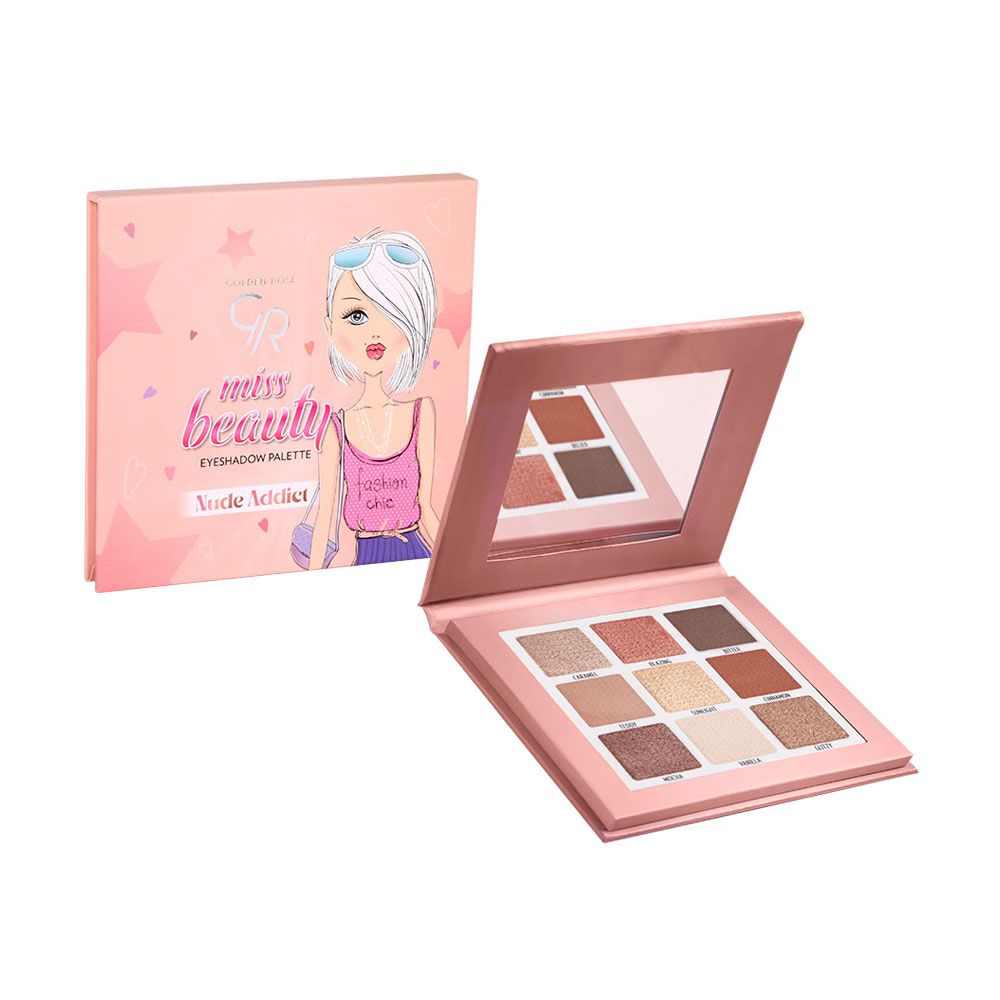 پالت سایه ۹ رنگ Miss Beauty مدل Nude Addict